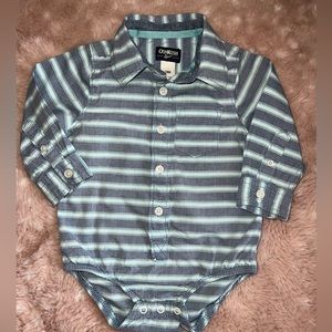 OshKosh chambray stripes blue 18m